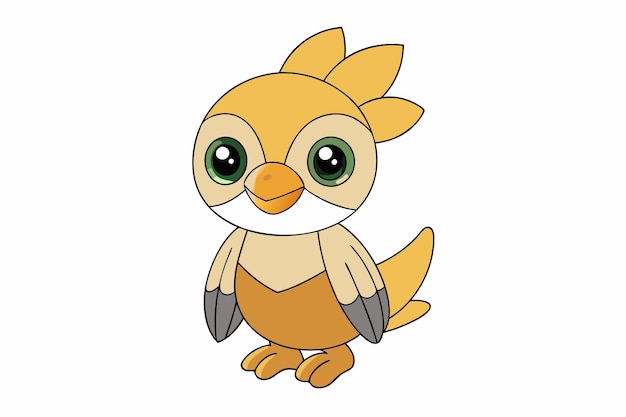 Encantador Kookaburra Ilustración vectorial Clipart de dibujos animados y diseño de arte de líneas para gráficos imprimibles