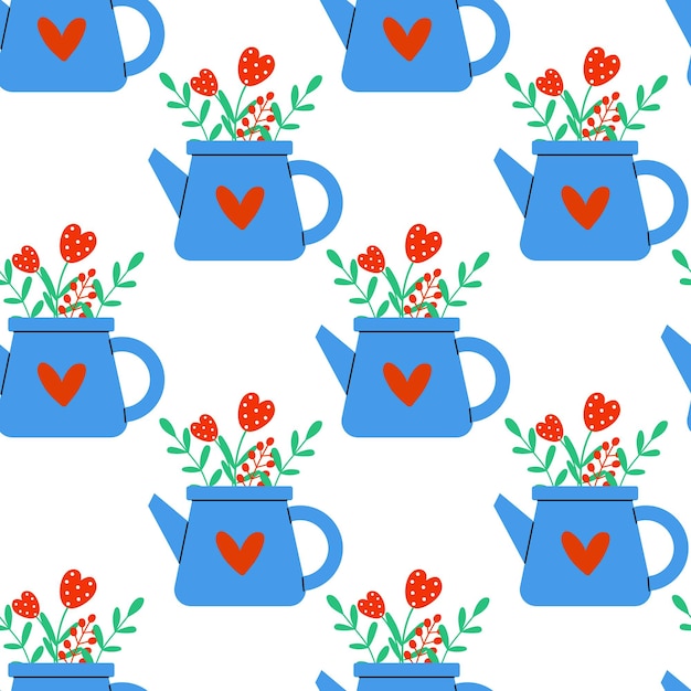 Encantadora tetera azul con un delicioso patrón de flores que ilumina cualquier espacio