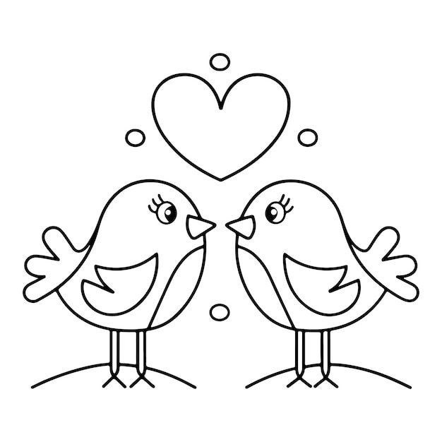Los encantadores pájaros enamorados