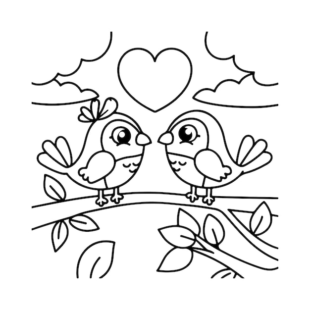 Los encantadores pájaros enamorados