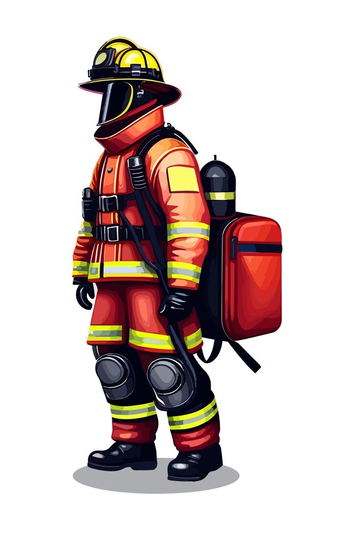 Encender el espíritu de la valentía y el heroísmo con esta impresionante ilustración vectorial de un valiente firefi
