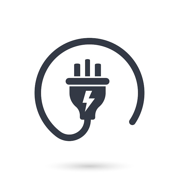 Enchufe eléctrico con un icono de enchufe en estilo plano Ilustración vectorial del símbolo de conexión en un fondo aislado Concepto de negocio de señales de error 404