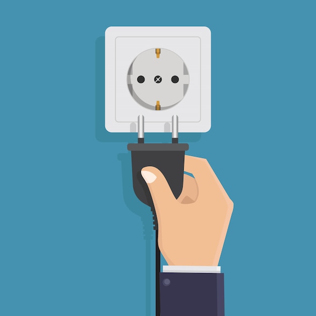 Enchufe eléctrico de mano