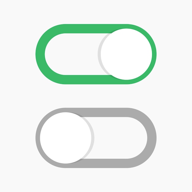 Enciende y apaga los botones de conmutación vectorial Los botones deslizantes son adecuados para un diseño de interfaz de usuario simple