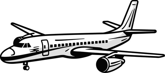 Por encima de la estratosfera Ilustración vectorial de un avión