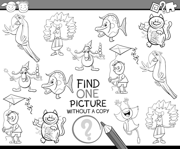 encontrar un dibujo animado del juego de dibujos