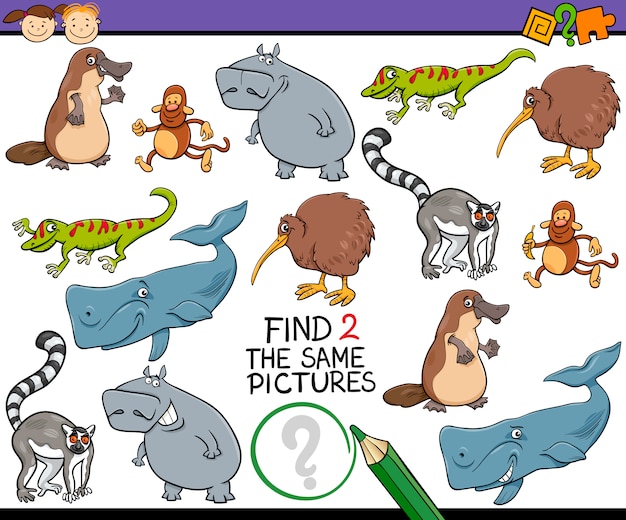 encontrar dibujos animados de juego de imagen misma