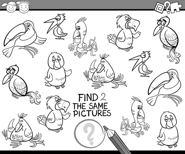 encontrar dibujos animados de juego de mismas imágenes
