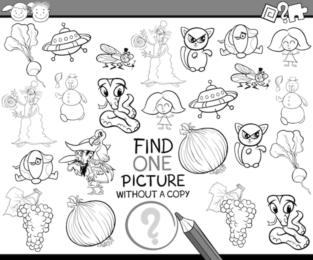 encontrar dibujos animados de juego de una sola imagen