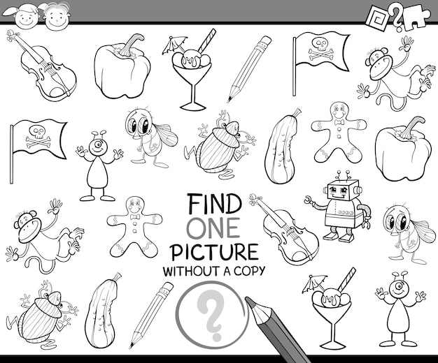 encontrar dibujos animados de juego de una sola imagen