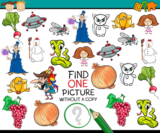 encontrar dibujos animados de juego de una sola imagen