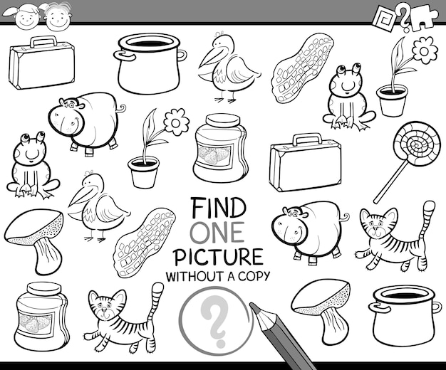 encontrar dibujos animados de juego de una sola imagen