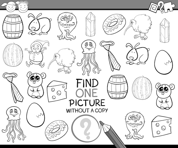 encontrar dibujos animados de juego de una sola imagen