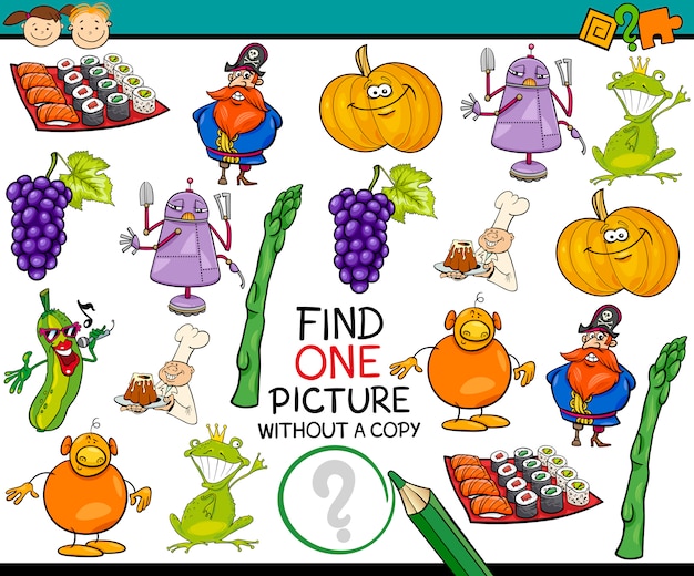 encontrar dibujos animados de juego de una sola imagen