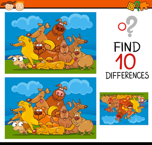 Encontrar diferencias juego cartoon
