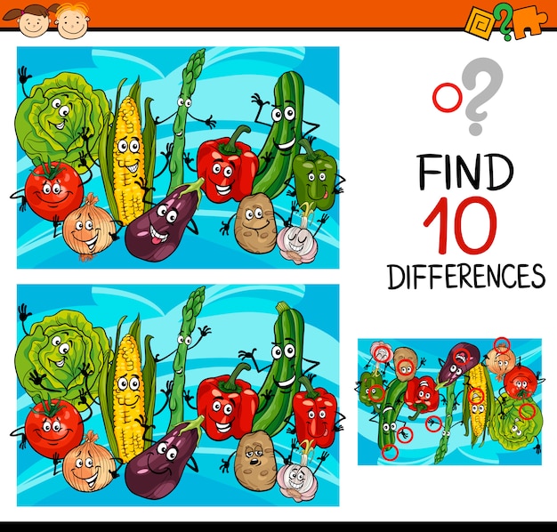 encontrar diferencias juego de dibujos animados