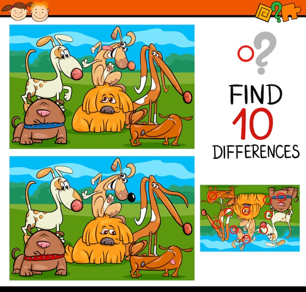 encontrar diferencias juego de dibujos animados