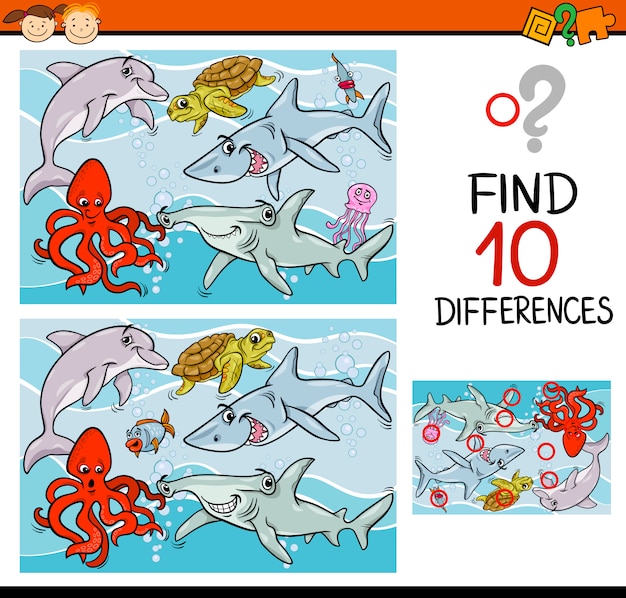 encontrar diferencias juego de dibujos animados