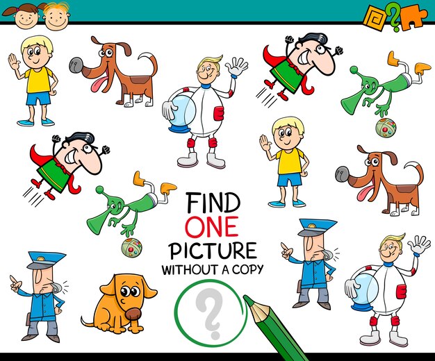 encontrar tarea preescolar de una sola imagen