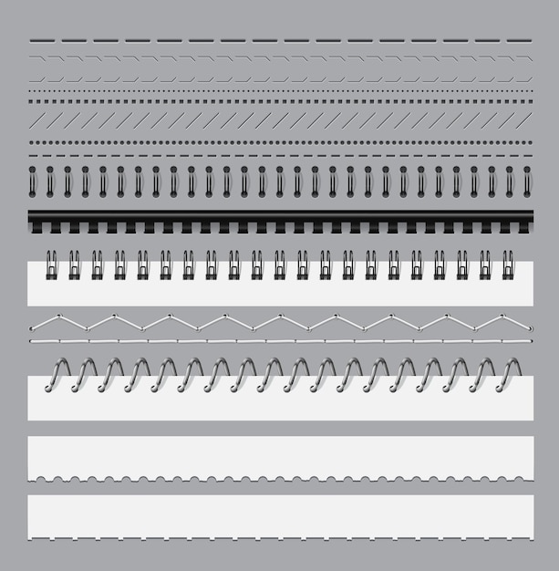 Encuadernación en espiral perforada para libreta stitch