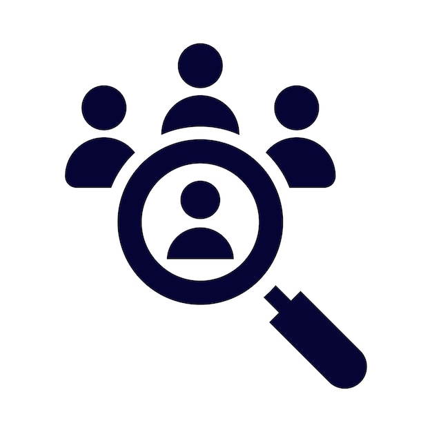 Encuentra la audiencia objetivo Encuentra el icono de la audiencia objetivo