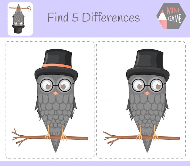 Encuentra diferencias, juego educativo para niños.
