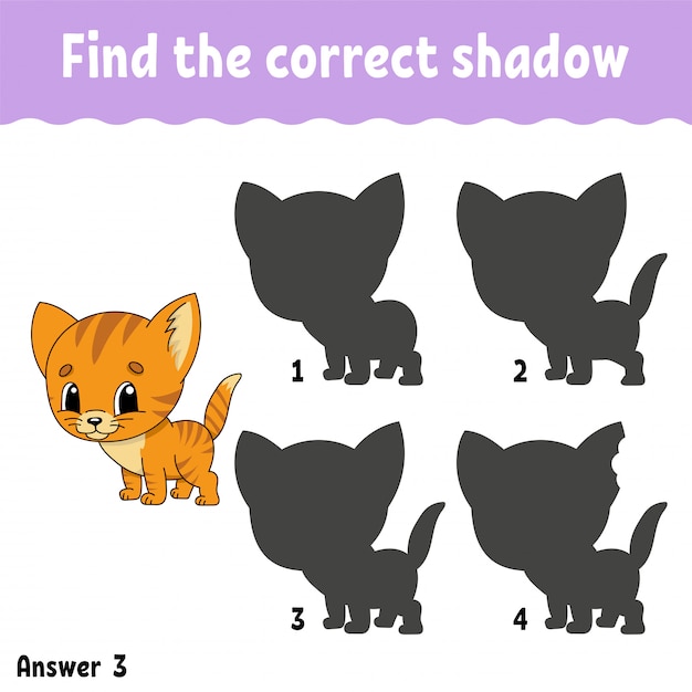 Encuentra el gato de hoja de cálculo de sombra correcto