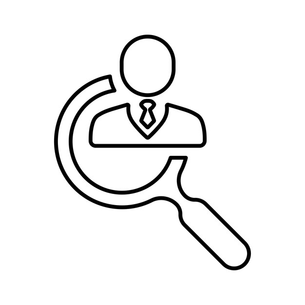 Encuentra un hombre Icon Line contorno símbolo