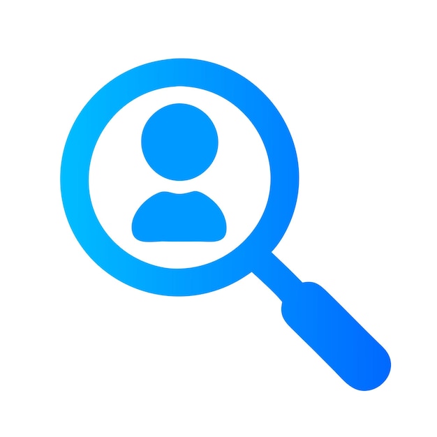 Encuentra el icono del vector de la lupa