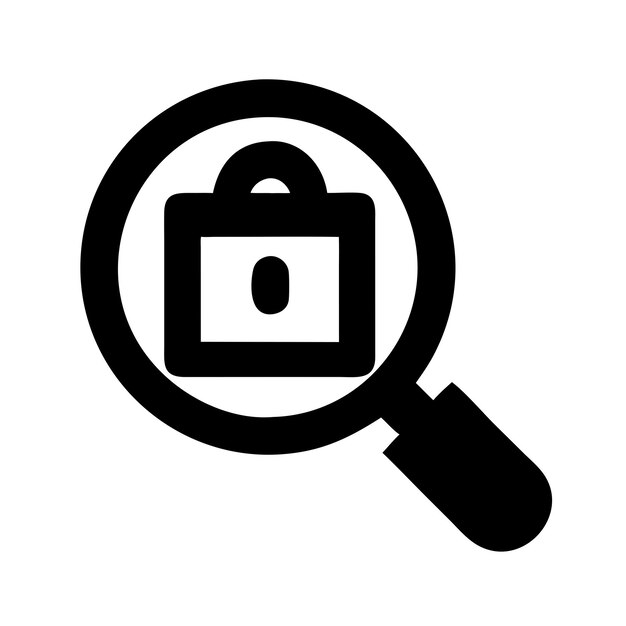 Encuentra el icono del vector de la lupa