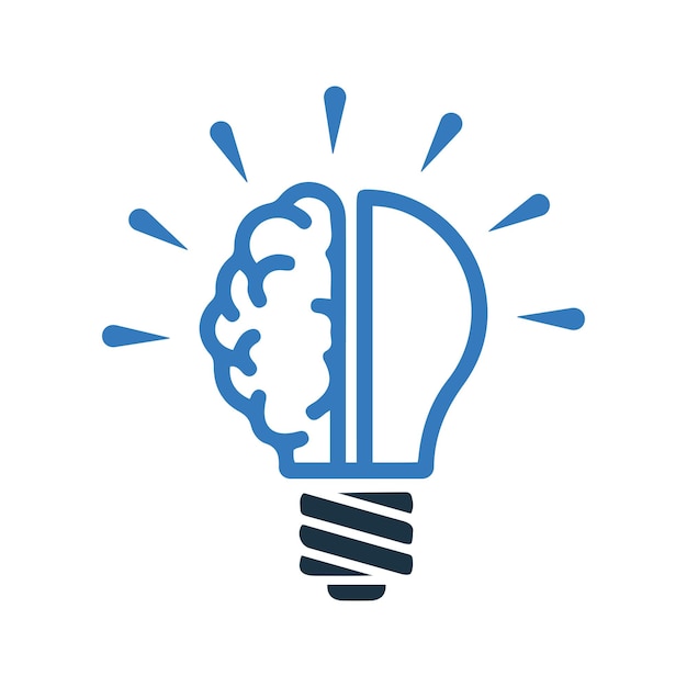 Encuentra la idea creativa icono de creatividad gráficos vectoriales editables simples