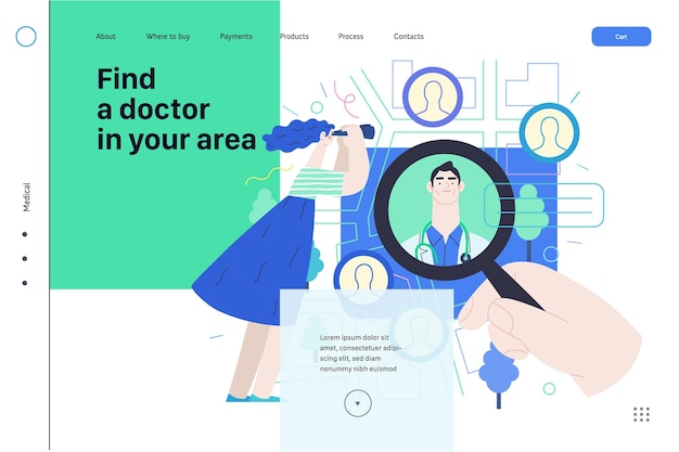 Encuentra una ilustración de seguro médico de un médico