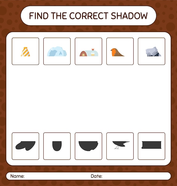 Encuentra el juego de sombras correcto con el icono de Navidad. hoja de trabajo para niños en edad preescolar, hoja de actividades para niños