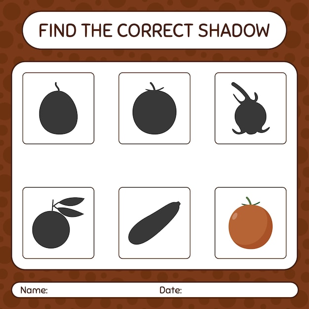 Encuentra el juego de sombras correcto con la manzana de terciopelo. hoja de trabajo para niños en edad preescolar, hoja de actividades para niños