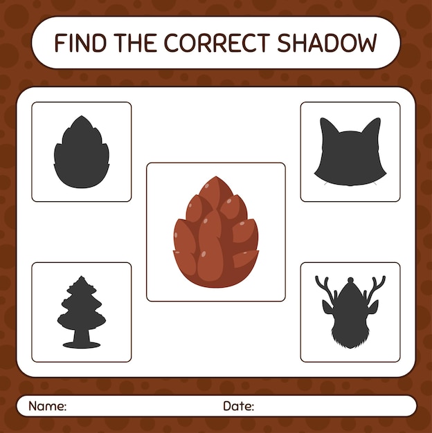 Encuentra el juego de sombras correcto con piña. hoja de trabajo para niños en edad preescolar, hoja de actividades para niños