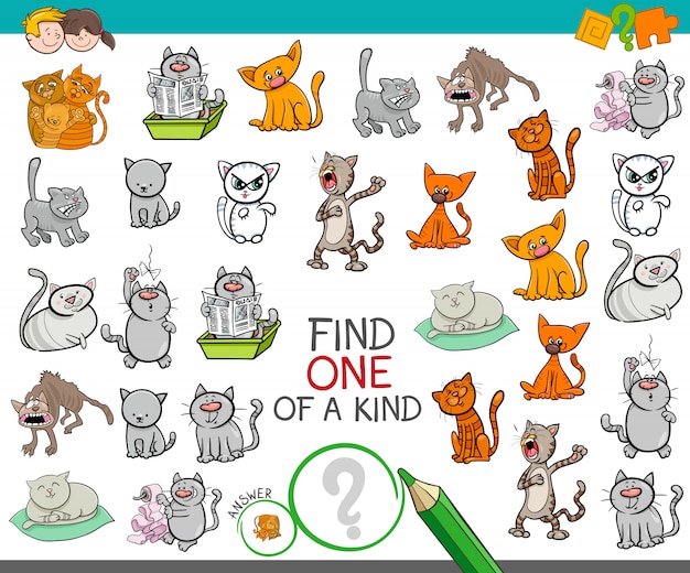 Encuentra un juego único con personajes de gato