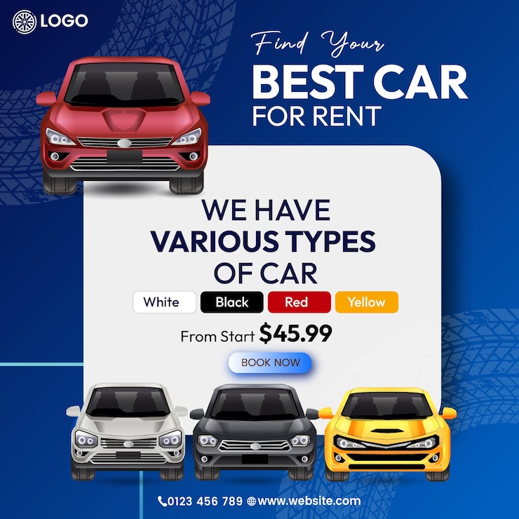 Vector encuentra el mejor coche para alquilar varios tipos disponibles