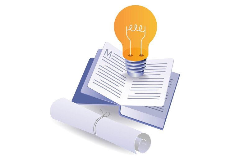 Vector encuentra muchas ideas leyendo libros concepto de ilustración