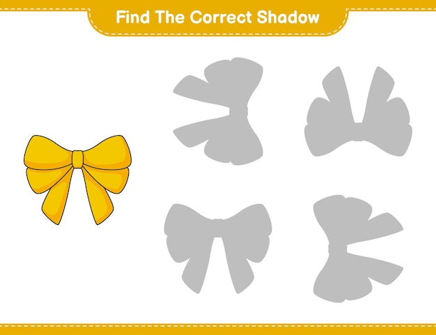 Encuentra la sombra correcta encuentra y combina la sombra correcta del juego ribbon educational para niños