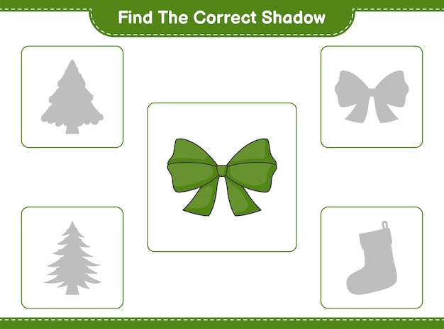 Encuentra la sombra correcta encuentra y combina la sombra correcta del juego ribbon educational para niños