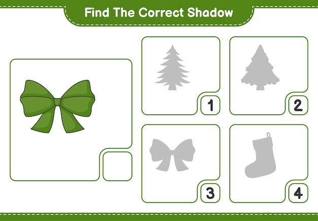 Encuentra la sombra correcta encuentra y combina la sombra correcta del juego ribbon educational para niños