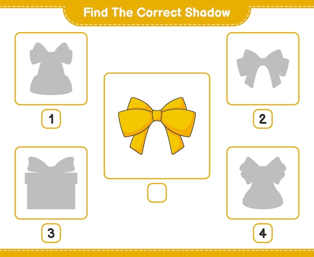 Encuentra la sombra correcta encuentra y combina la sombra correcta del juego ribbon educational para niños