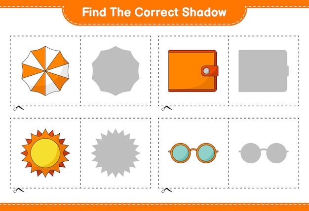 Encuentra la sombra correcta encuentra y combina la sombra correcta de sun umbrella wallet y sunglasses