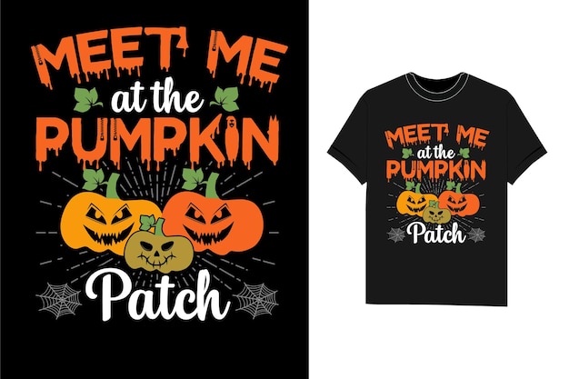 Encuéntrame en el diseño de camiseta de Halloween de The Pumpkin Patch