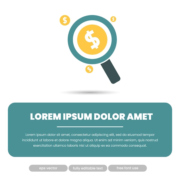 Encuentre ilustración de ventas con descripción editable Vector EPS