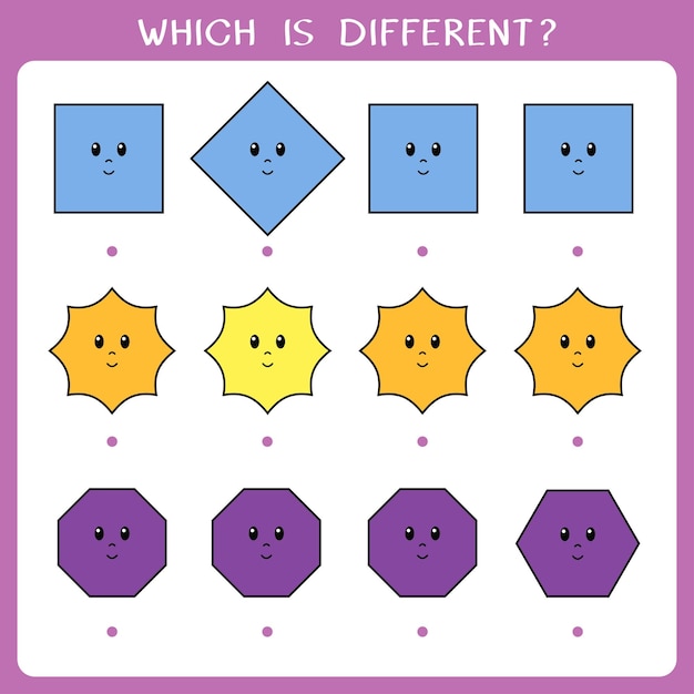 Encuentre el impar en la hoja de trabajo Vector de grupo