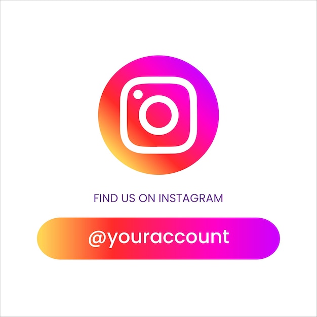 Encuéntrenos en el perfil de instagram publicación en las redes sociales