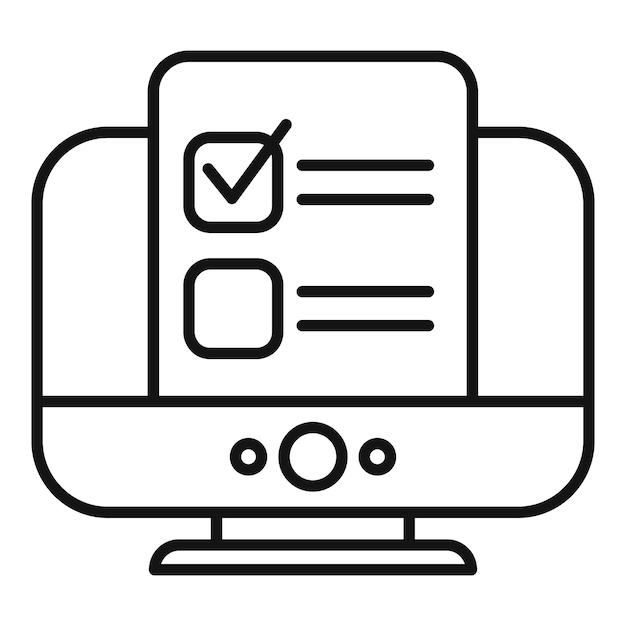 Encuesta en línea en una computadora de escritorio