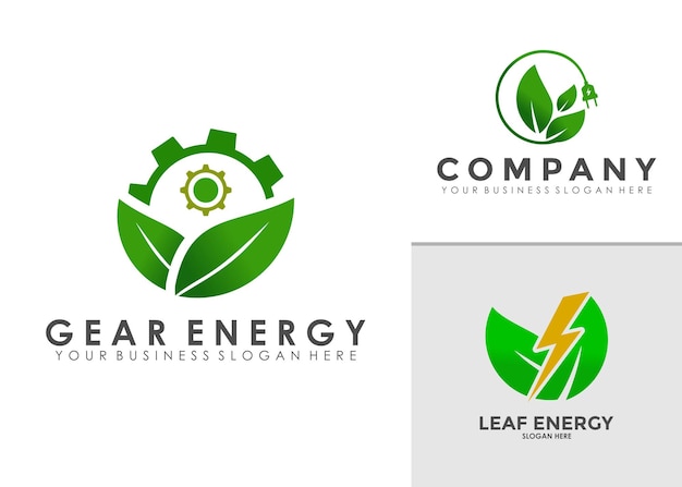 energía alternativa, plantilla de vector de logotipo de bioenergía