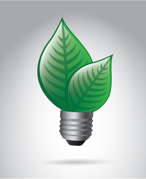 Vector energía ecológica